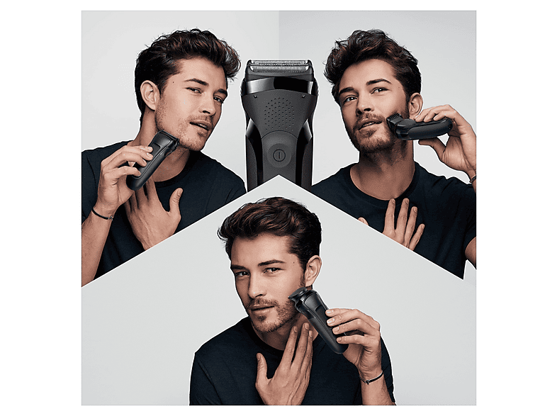 BRAUN SERIES 3, 300BT Rasierer Schwarz (fester Scherkopf, Reinigungsstation: Nein)