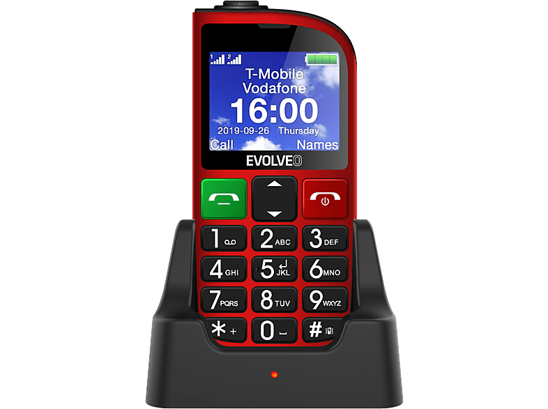 EVOLVEO EP-800 DualSIM Piros Kártyafüggetlen Mobiltelefon