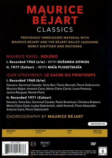 Maurice Bejart, Orchestre du TRM, The Philharmonia Orchestra, Orchestre National De Belgique - Rite of Spring & Bolero im Zeitwandel  - (DVD)