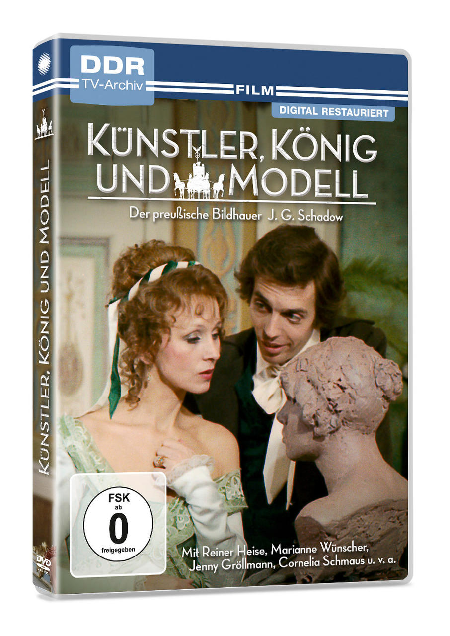 DVD-Hülle mit Filmtitel 'Künstler, König und Modell' und Schauspielern.