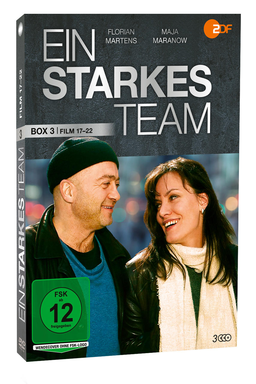 DVD-Cover mit zwei lächelnden Personen. Titel: Ein Starkes Team.