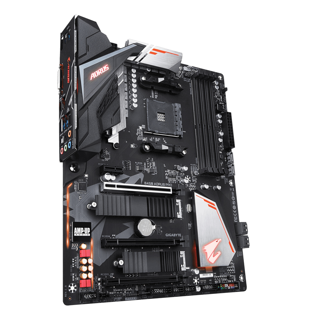 Placa base gaming - Gigabyte B450 AORUS PRO, ATX, Sócket AM4, Hasta 64 GB RAM, Negro