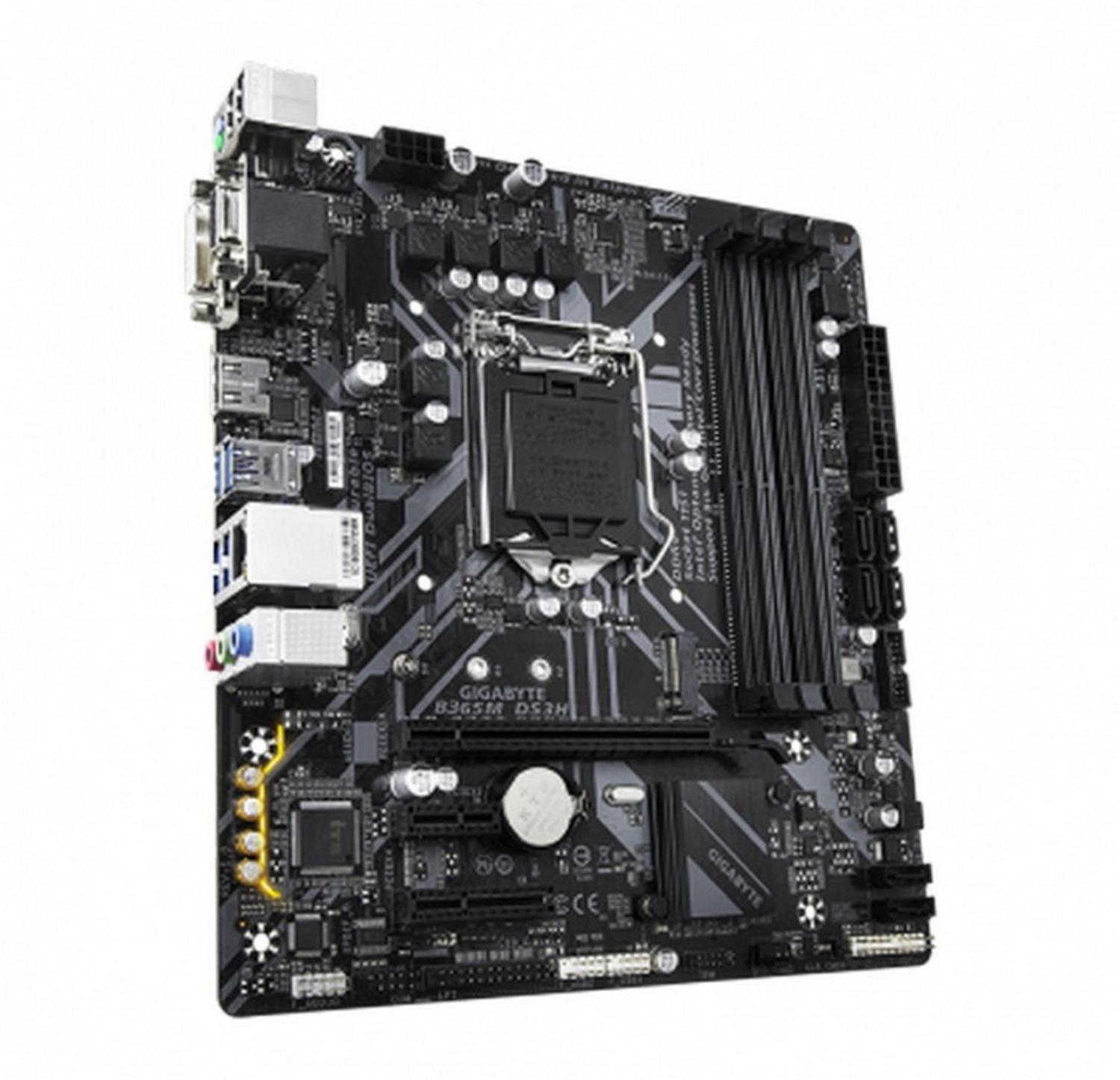 Placa base gaming - Gigabyte B365M DS3H, Chipset Intel® B365, Ranuras PCIe, DIMM, Hasta 64GB RAM, 8 canales
