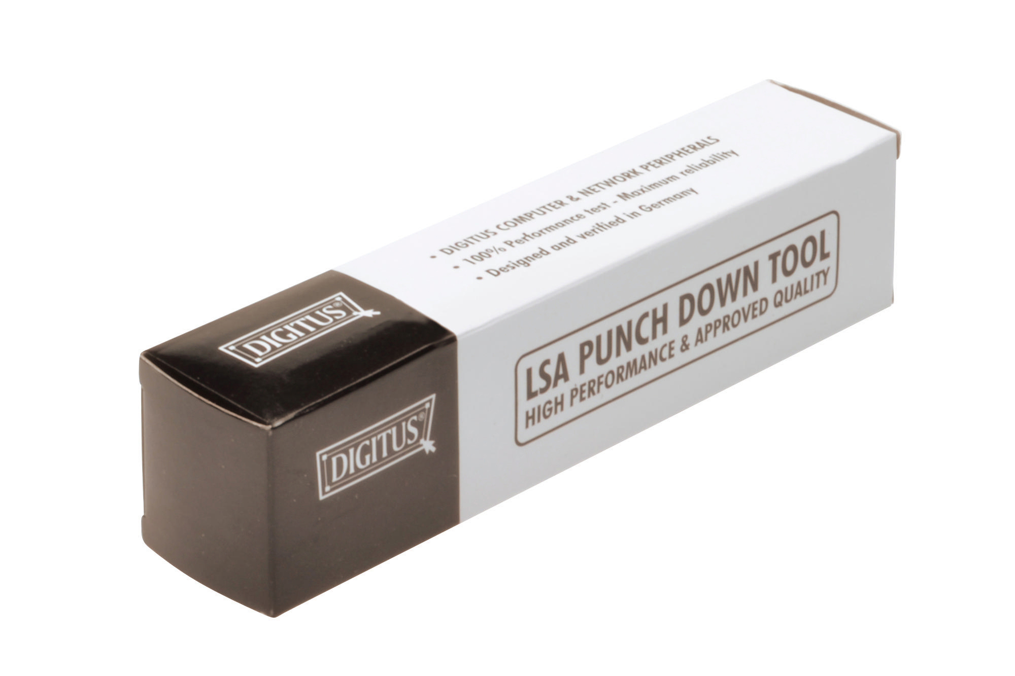 Verpackung eines LSA Punch Down Tools von Digitus, mit Produktinformationen und Logo.