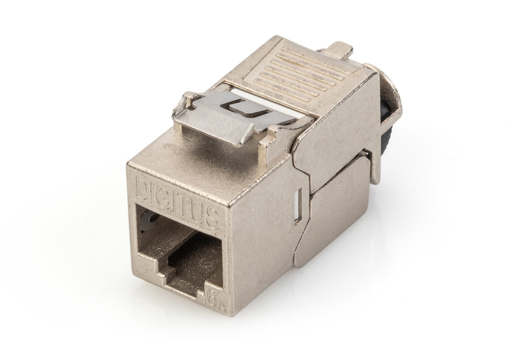 DIGITUS DIGITUS DN-93619-24 CAT 6A Keystone Modul 24er Set STP Werkzeugfrei Staubsch Int. Kabelmanager Metall-Snap-in , Silber