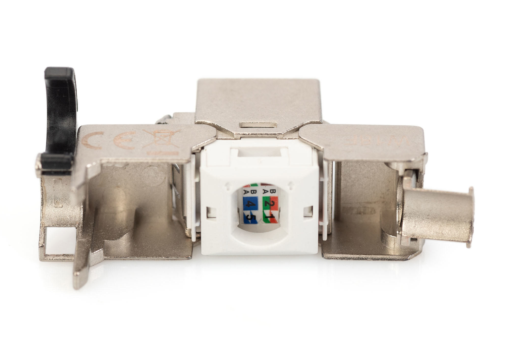 DIGITUS DIGITUS DN-93619-24 CAT 6A Keystone Modul 24er Set STP Werkzeugfrei Staubsch Int. Kabelmanager Metall-Snap-in , Silber