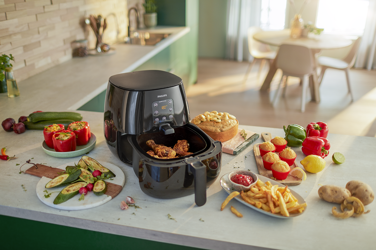 PHILIPS  Essential XL HD9260/90 - Heteluchtfriteuse - Zwart - 1,2 kg - 1900 W