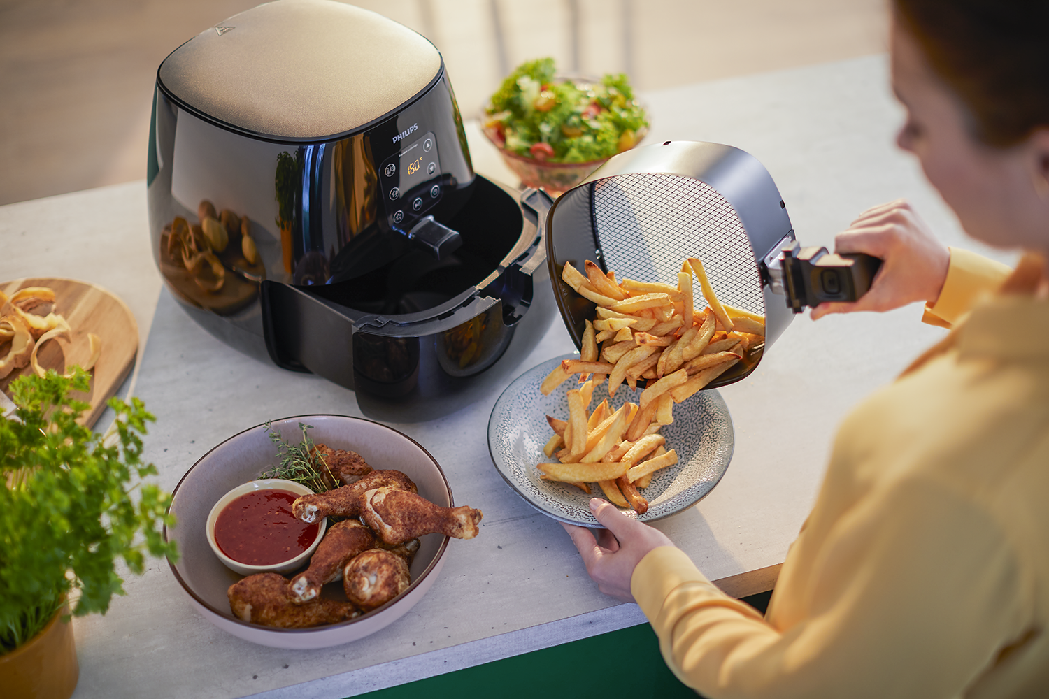 PHILIPS  Essential XL HD9260/90 - Heteluchtfriteuse - Zwart - 1,2 kg - 1900 W