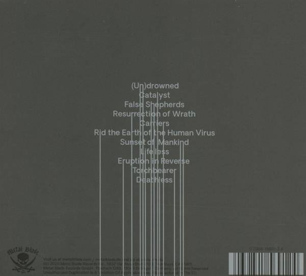 Pochette d'album avec liste des titres sur fond sombre. Titre : (Un)drowned.