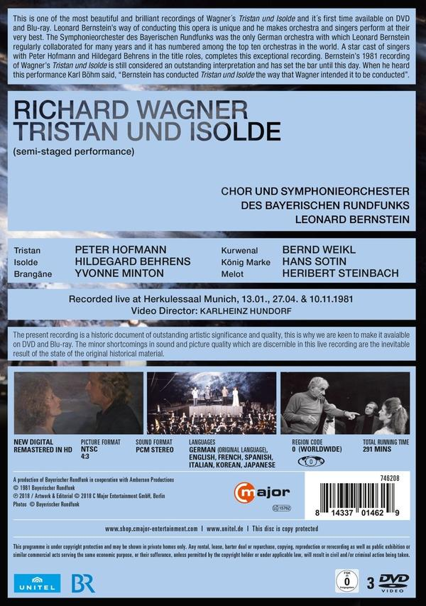 Rückseite der Richard Wagner Oper DVD-Hülle mit Text und Fotos.