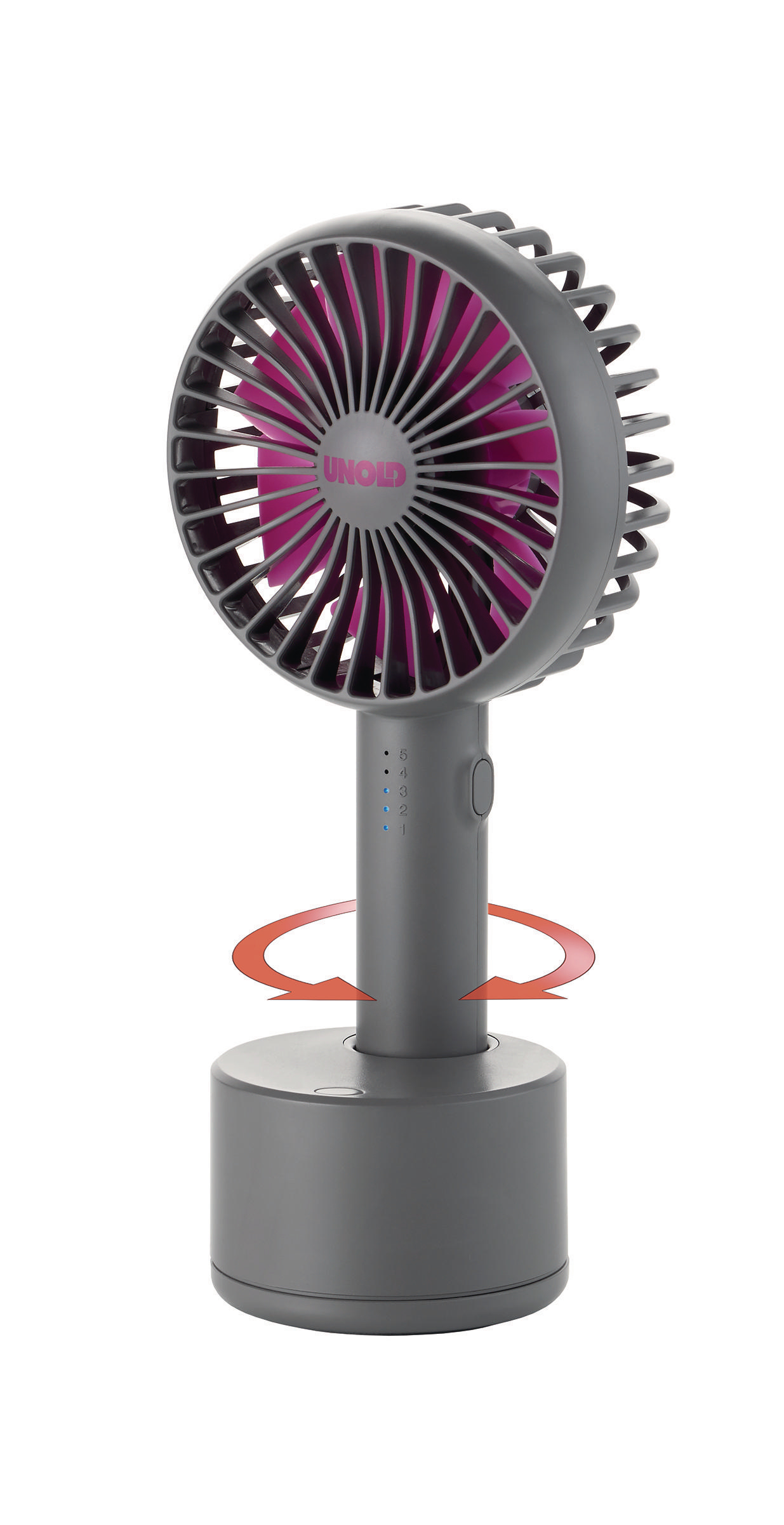UNOLD 86639 Breezy Swing  Handventilator Anthrazit/Lila (4 Watt)