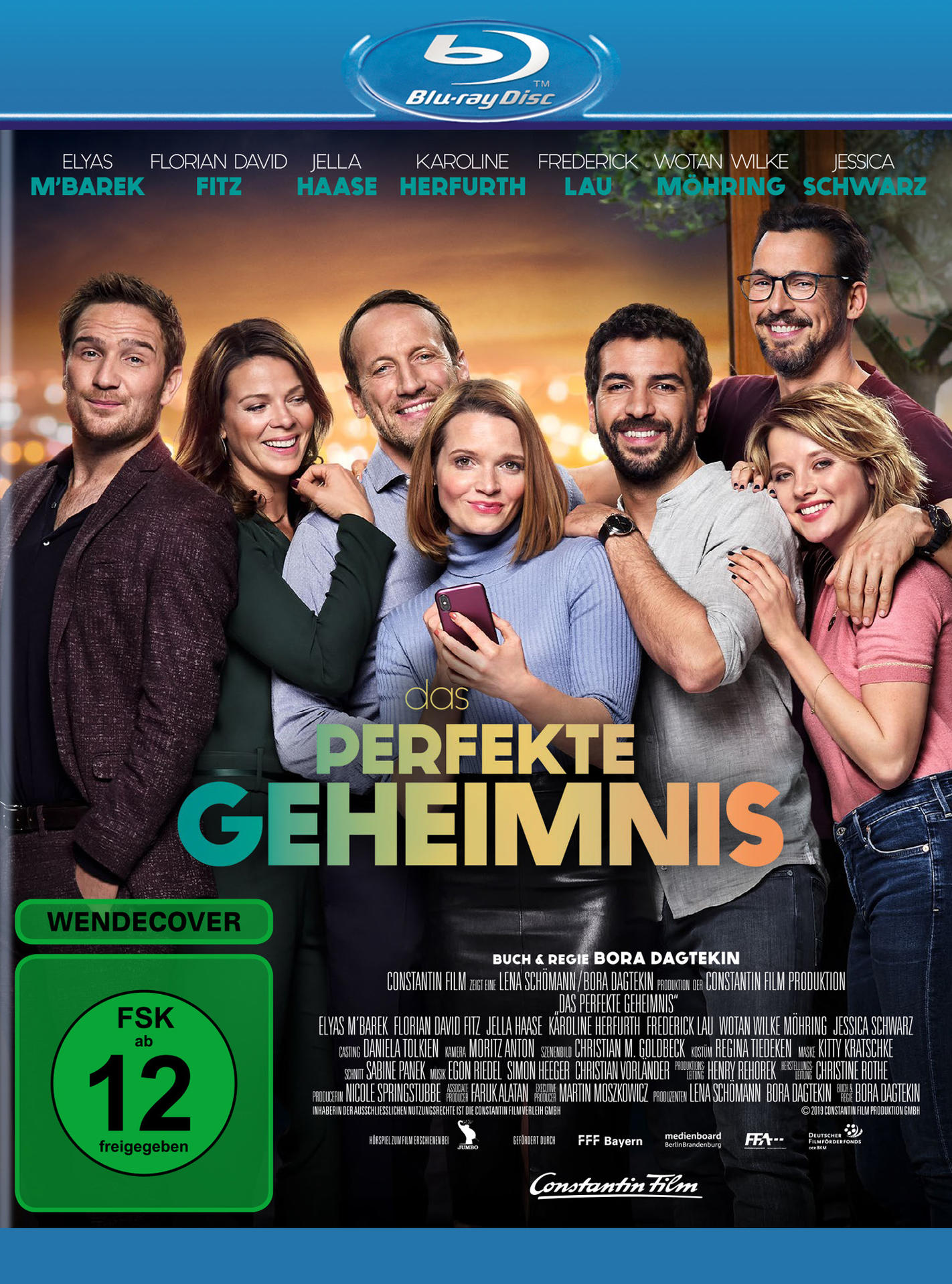 Filmplakat: Das Perfekte Geheimnis, Schauspielergruppe, Blu-ray-Disc.