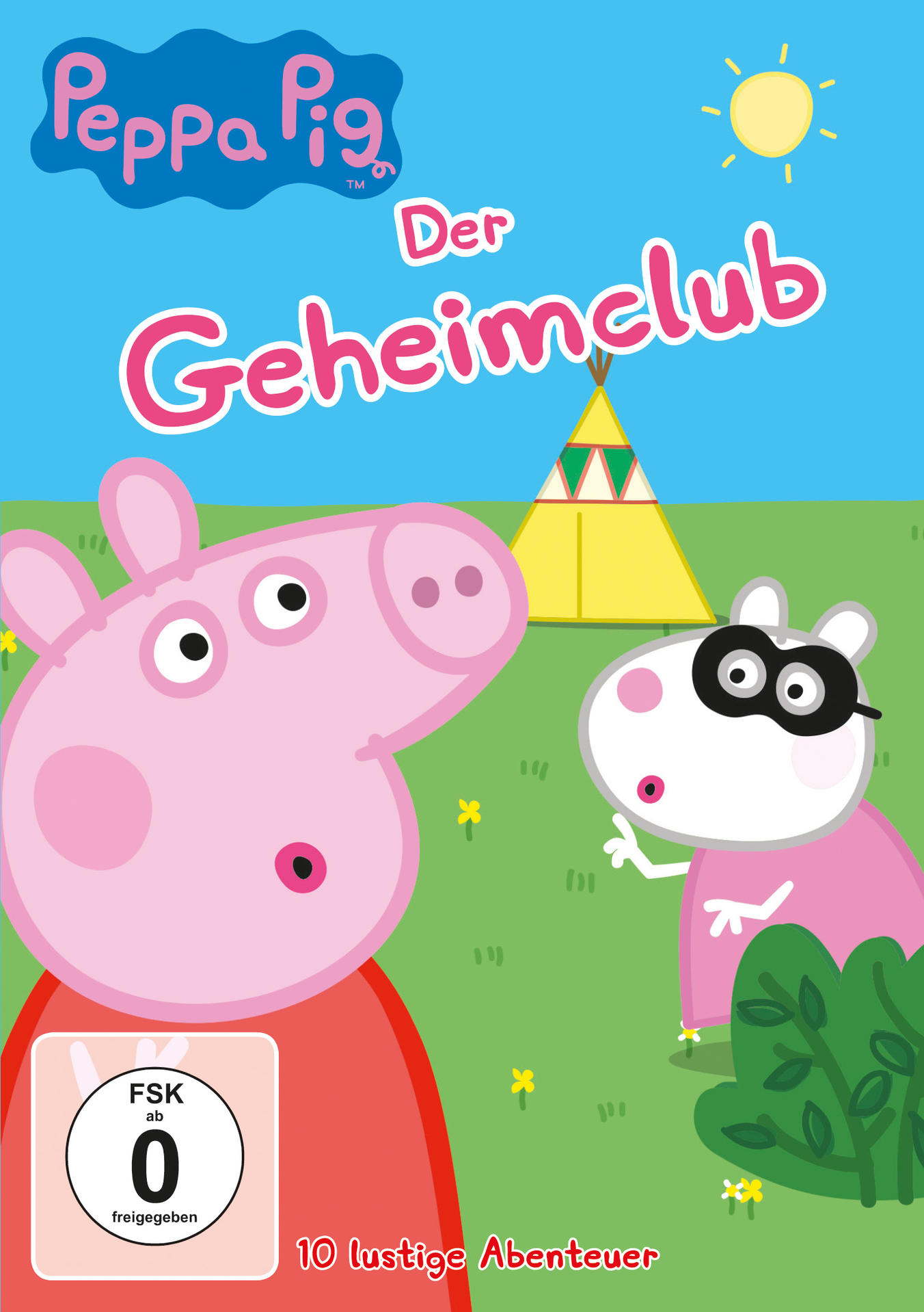 Peppa Wutz DVD-Cover: Peppa und ein Freund. Text: Der Geheimclub, 10 lustige Abenteuer.