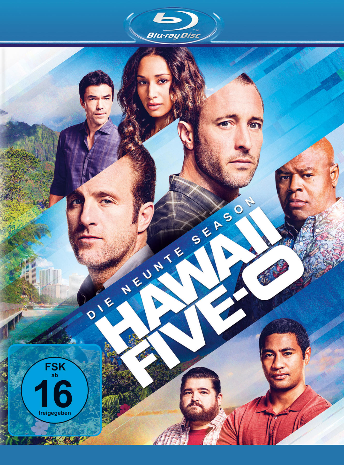 DVD-Cover für die Show Hawaii Five-0. Auf dem Cover sind mehrere Personen zu sehen. Das Logo der Show ist sichtbar.