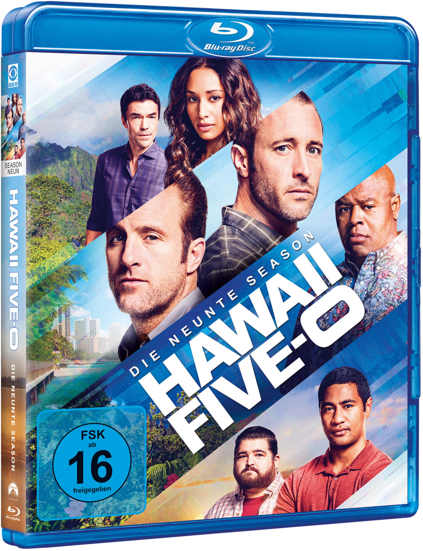 Hawaii Five-0 Blu-ray Disc Cover mit Fotos der Besetzung.