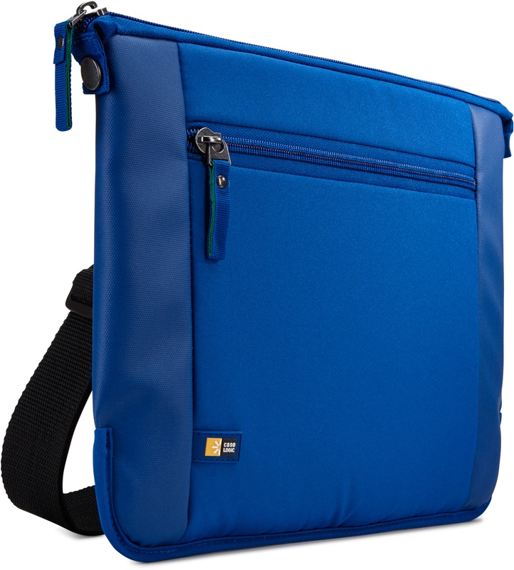 Maletín para portátil - Case Logic INT111, Bandolera, Para portátiles de hasta 12", Azul