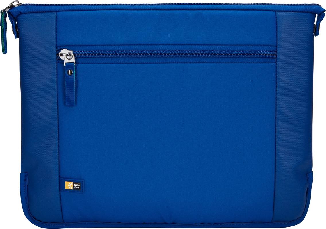 Maletín para portátil - Case Logic INT111, Bandolera, Para portátiles de hasta 12", Azul