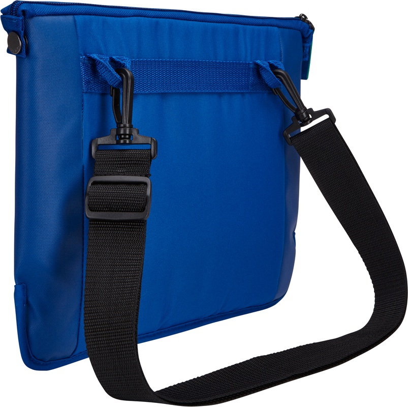 Maletín para portátil - Case Logic INT111, Bandolera, Para portátiles de hasta 12", Azul