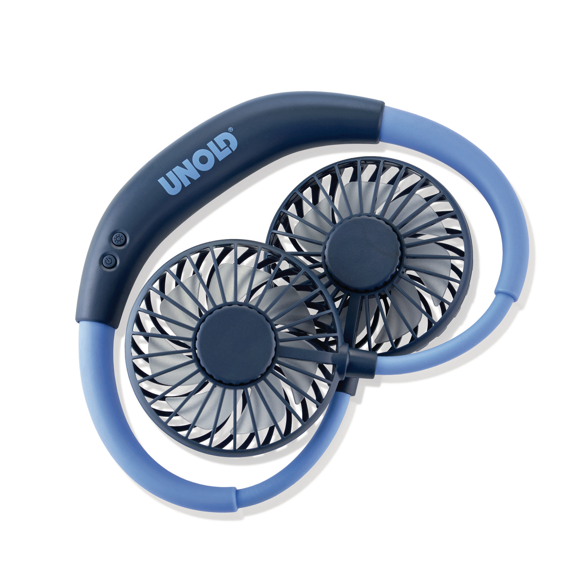 UNOLD Nackenventilator Breezy blau 86698 Handventilator Blau/Anthrazit (4 Watt)