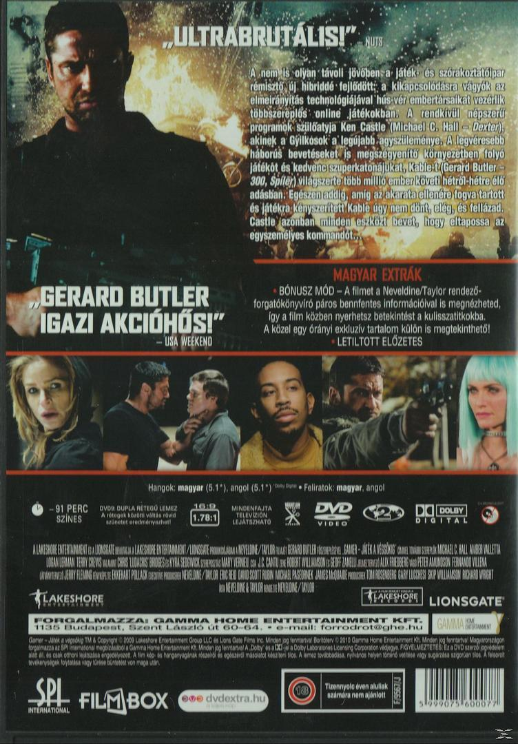 DVD borító: Gerard Butler akcióban. Más színészek és szöveg.