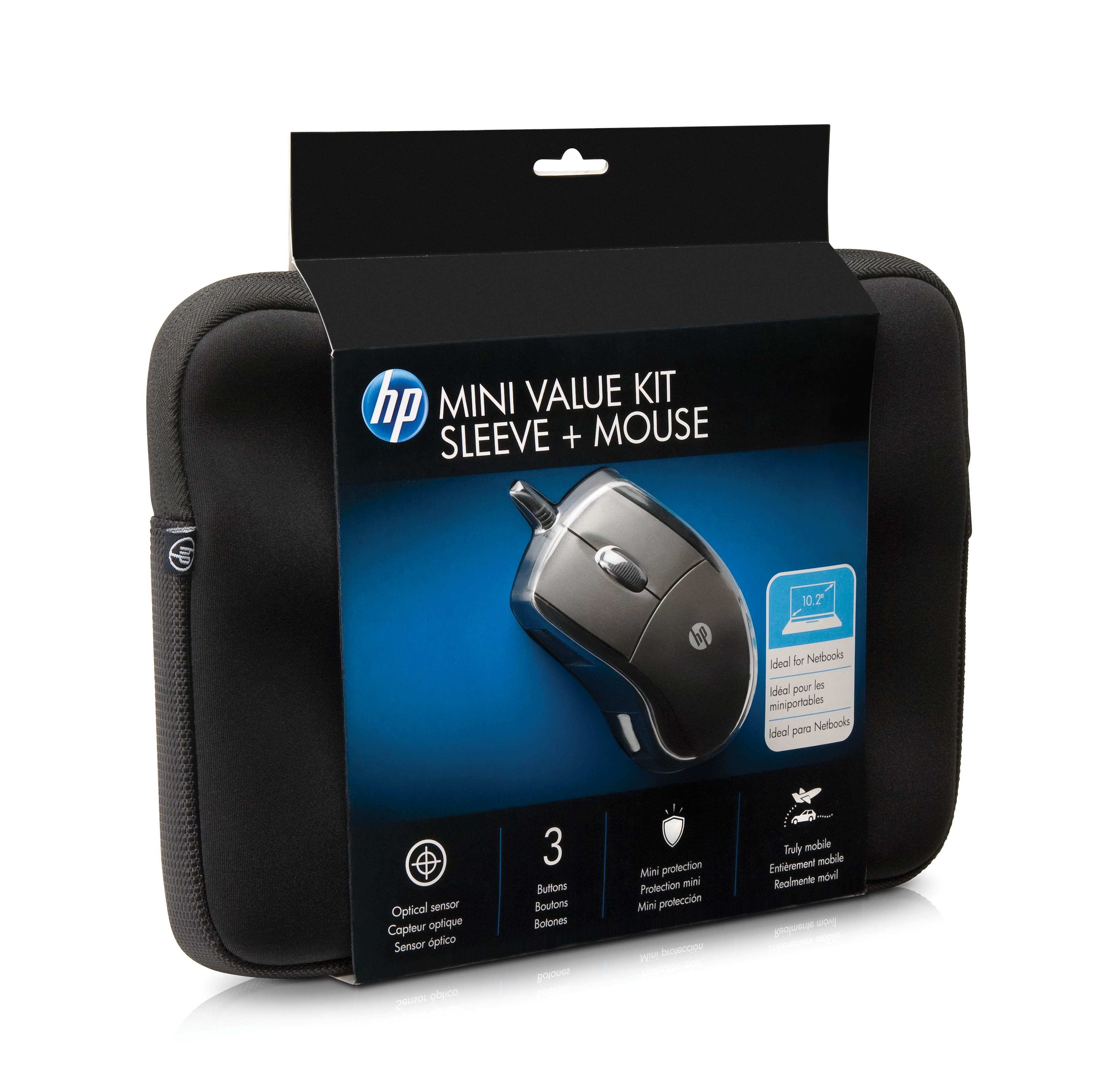 Maletín para portátil - HP WU810AA-ABB MINI SLEEVE AND MOUSE BUNDLE