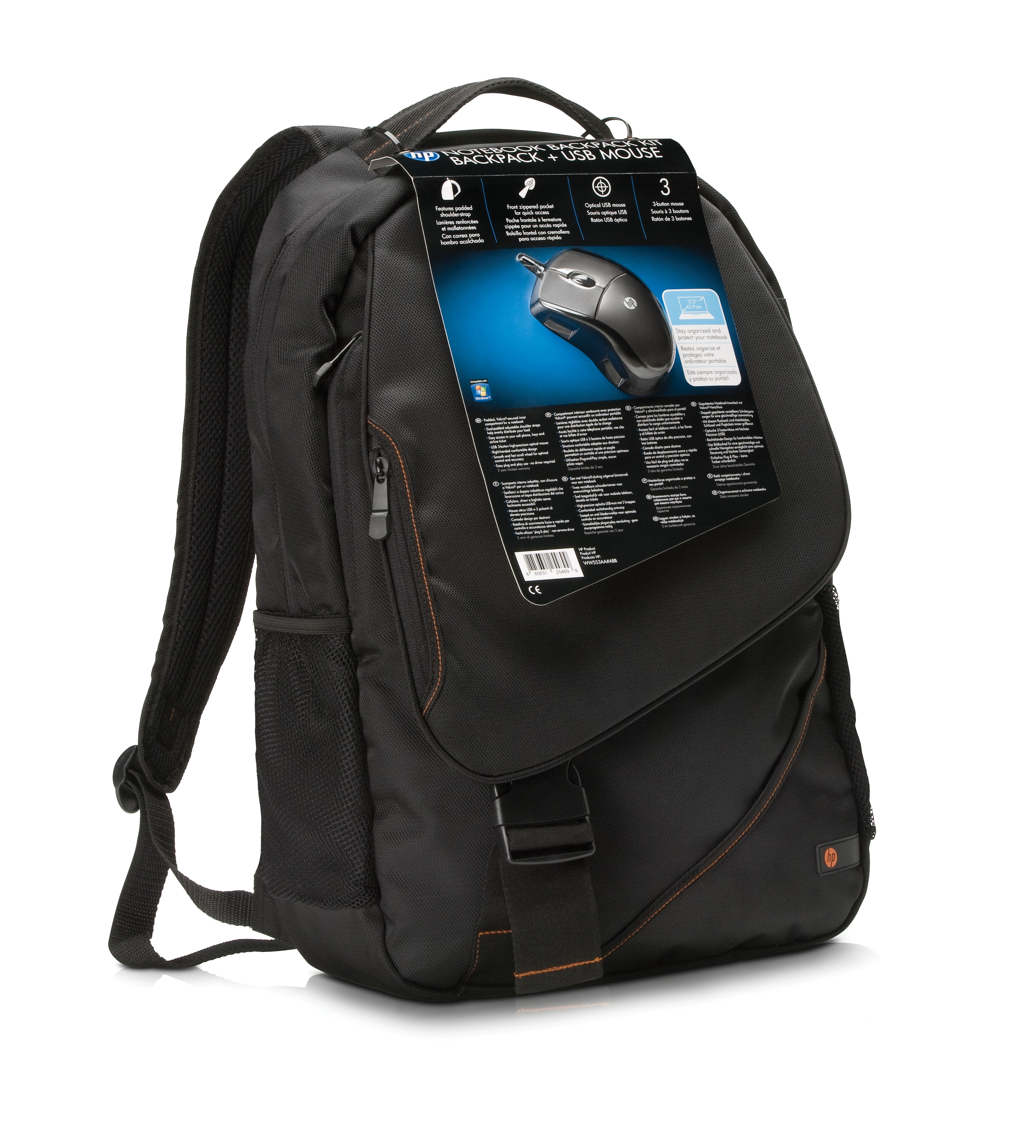 Maletín para portátil - HP WW553AA-ABB 17.3 NOTEBOOK BACKPACK CASE BUNDLE