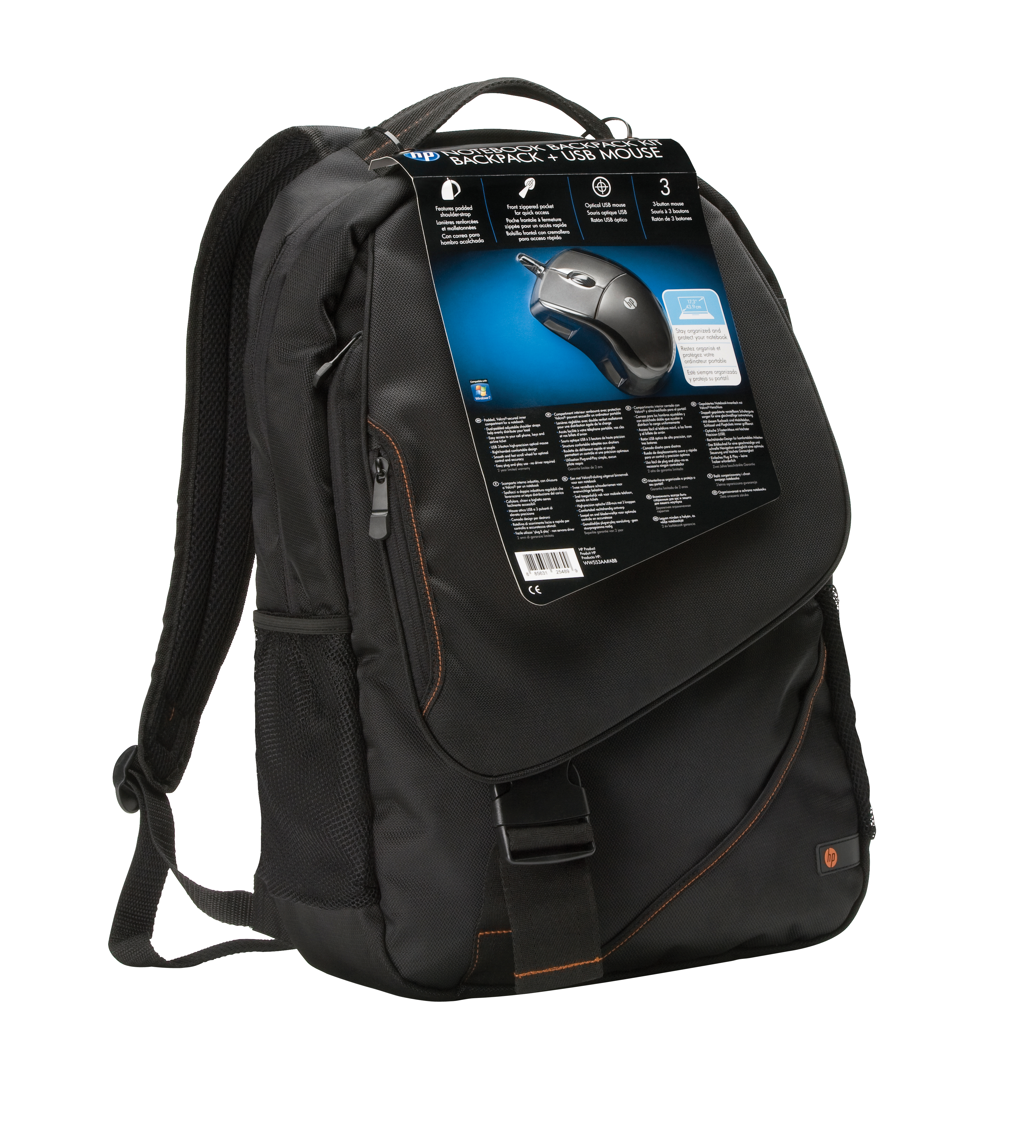 Maletín para portátil - HP WW553AA-ABB 17.3 NOTEBOOK BACKPACK CASE BUNDLE