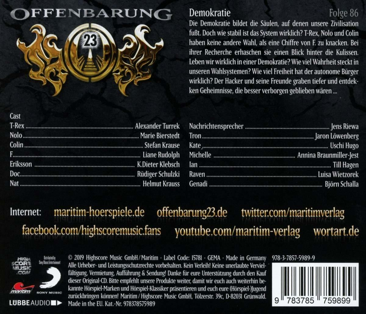 Offenbarung 23 (86) - Demokratie  - (CD)