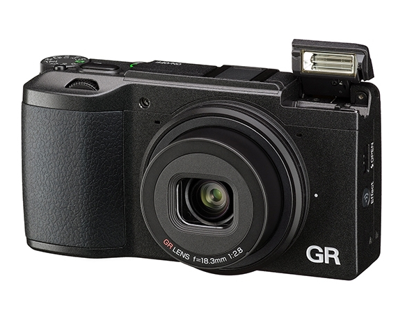Cámara digital compacta - Ricoh GR II, 16.9 MP, CMOS, Full HD, 18.3 mm, ISO 100 - 25600, Negro