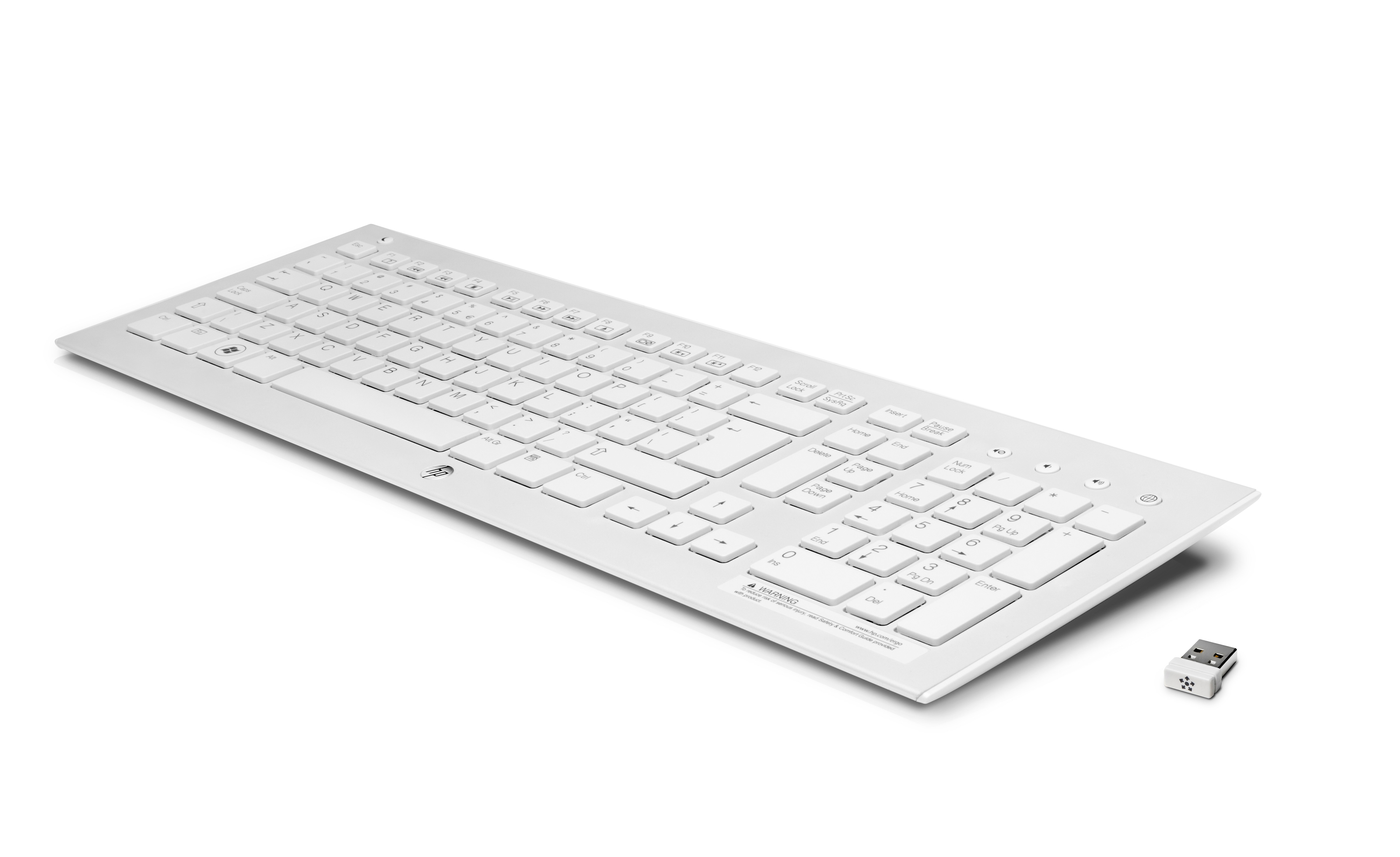 Teclado inalámbrico - Hp K5510, Inalámbrico, Blanco