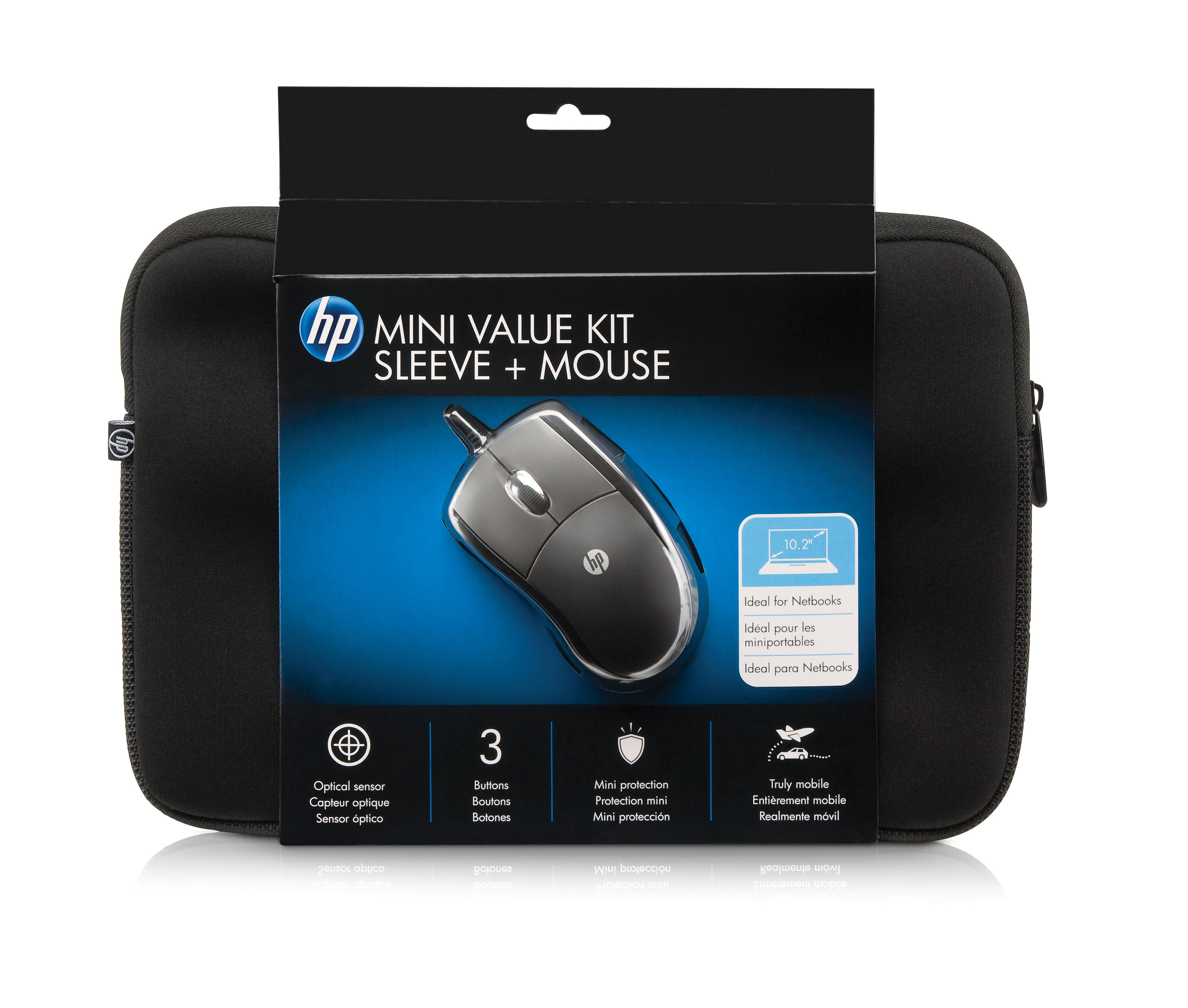 Maletín para portátil - HP WU810AA-ABB MINI SLEEVE AND MOUSE BUNDLE