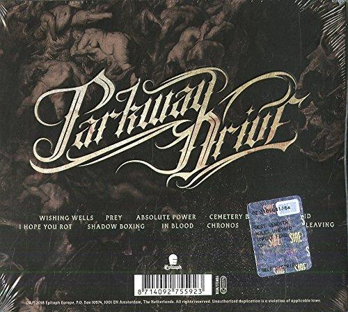 Rückseite eines Parkway Drive Albums mit Bandlogo und Titelliste.