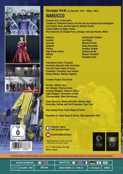 - NABUCCO (DVD) Arturo - Toscanini Enkhbat/Magrì/Ciampa/Filarmonica