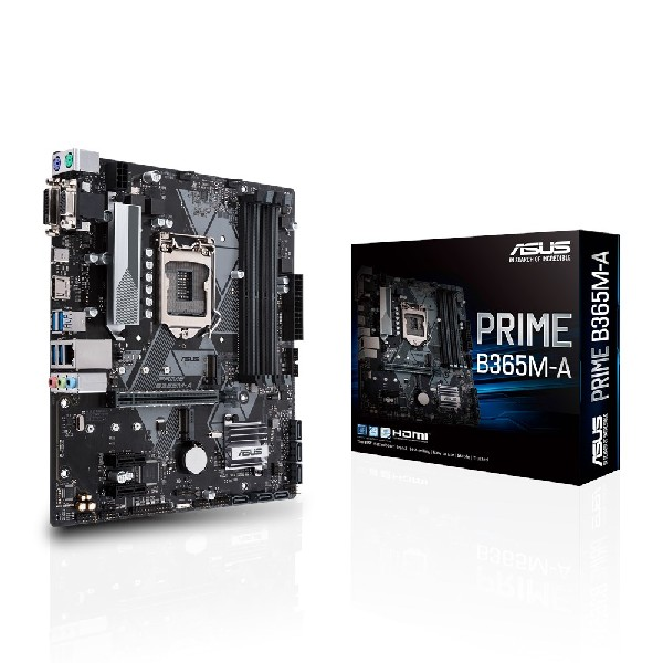 Placa base gaming - ASUS Prime B365M-A, Intel B365, Socket LGA 1151, 64 GB, Negro