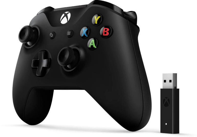MICROSOFT Xbox Controller + Wireless Adapter für Windows Controller Schwarz für Xbox One, PC