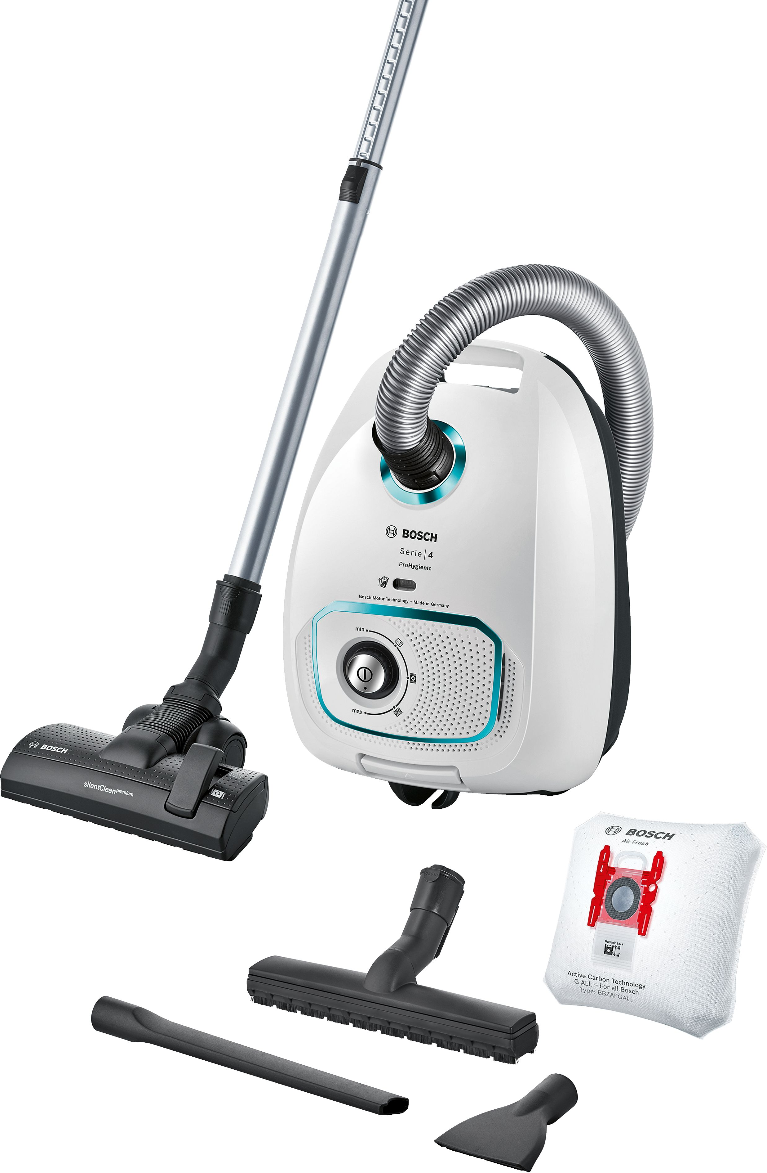 BOSCH BGLS4HYG2 Serie 4 Porzsákos porszívó, ProHygienic, fehér