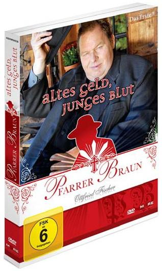 DVD-Hülle mit einem Mann im Anzug. Titel: altes Geld, junges Blut.