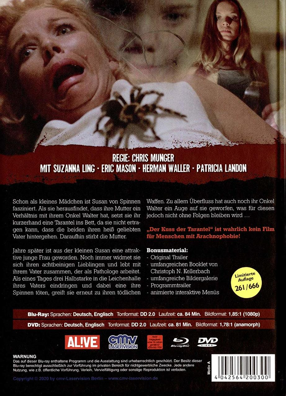 Ein Filmposter mit einer Frau, die eine Spinne anschreit.