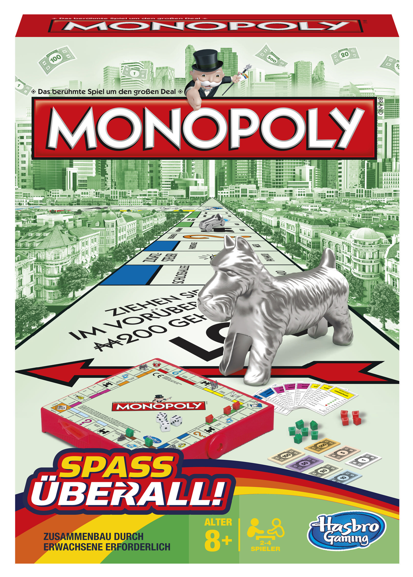 Gesellschaftsspiel Mehrfarbig HASBRO GAMING Kompakt Monopoly