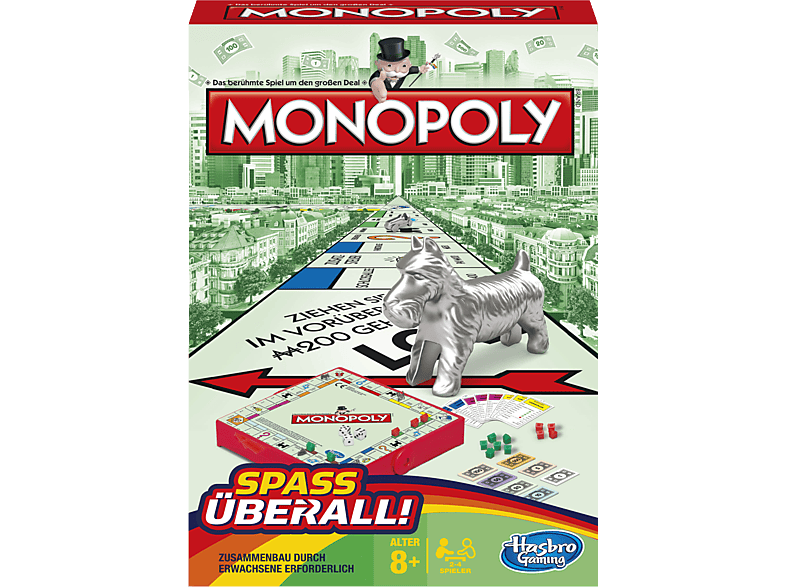 HASBRO GAMING Monopoly Kompakt Gesellschaftsspiel Mehrfarbig