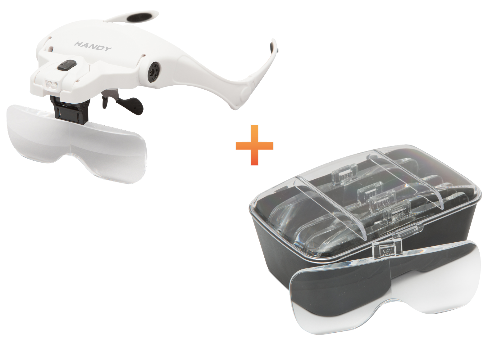 HANDY 10792 Nagyítós fejpánt LED világítással + lencse - szett