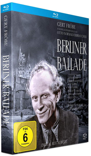 DVD-Hülle, schwarz-weiß-Filmplakat. Der Titel lautet Berliner Ballade.