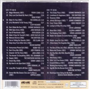 Rückseite einer CD-Hülle mit einer Liste von Liedern und Namen.