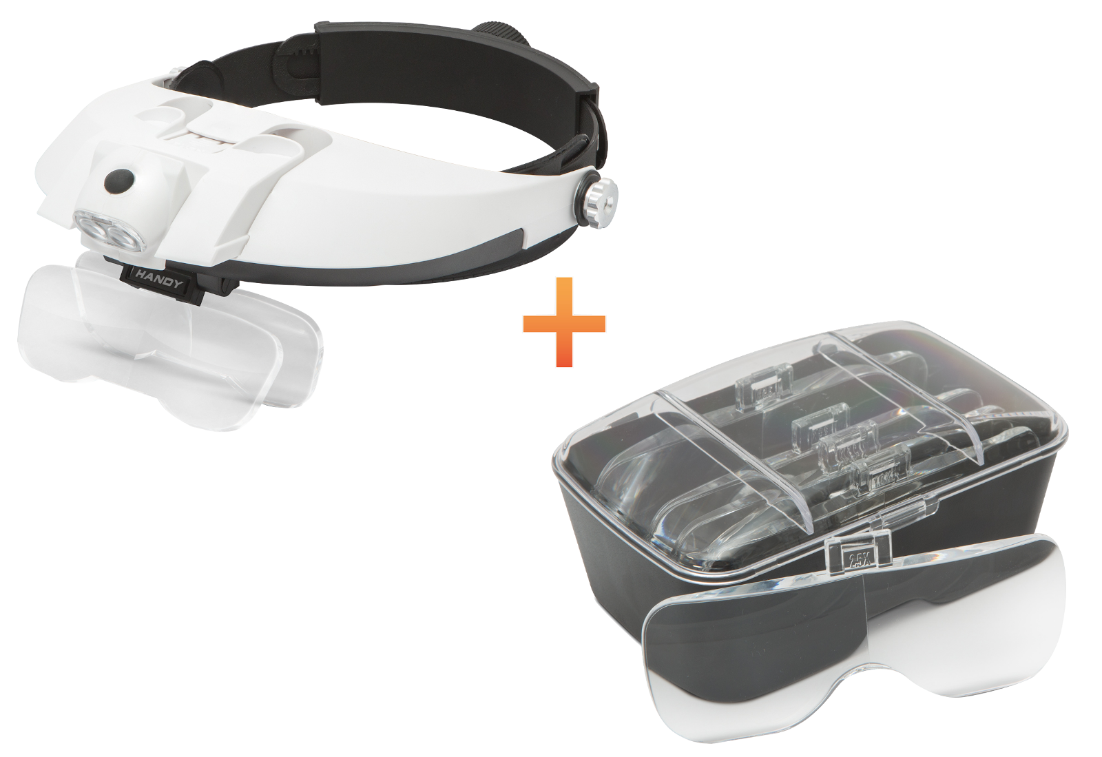 HANDY 10794A Nagyítós fejpánt LED világítás + lencse - szett