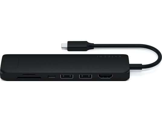 SATECHI Slim Multi-Port - Adattatore USB-C (Nero)