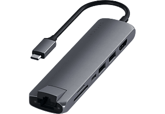 SATECHI Slim Multi-Port - Adattatore USB-C (Grigio)