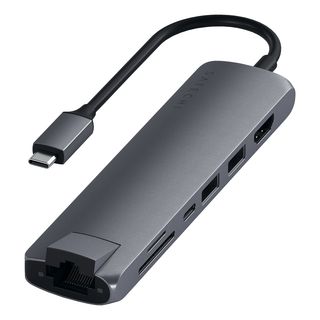 SATECHI Slim Multi-Port - USB-C Adapter (Grau)