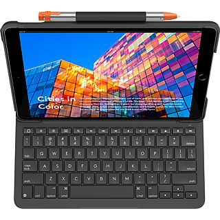 LOGITECH Cover met keyboard Slim folio iPad 9/8/7 Gen. AZERTY Grijs (920-009475)