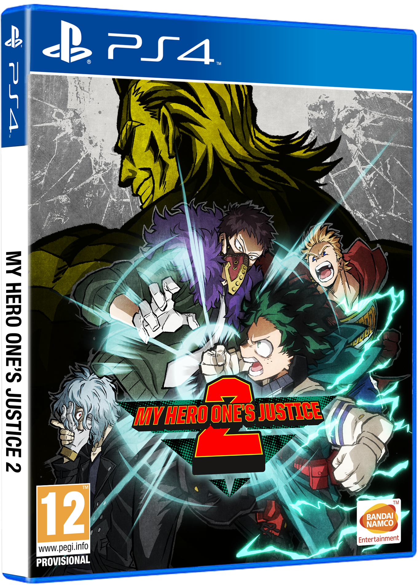 PS4 játékdoboz: My Hero One's Justice 2, hősökkel akcióban.