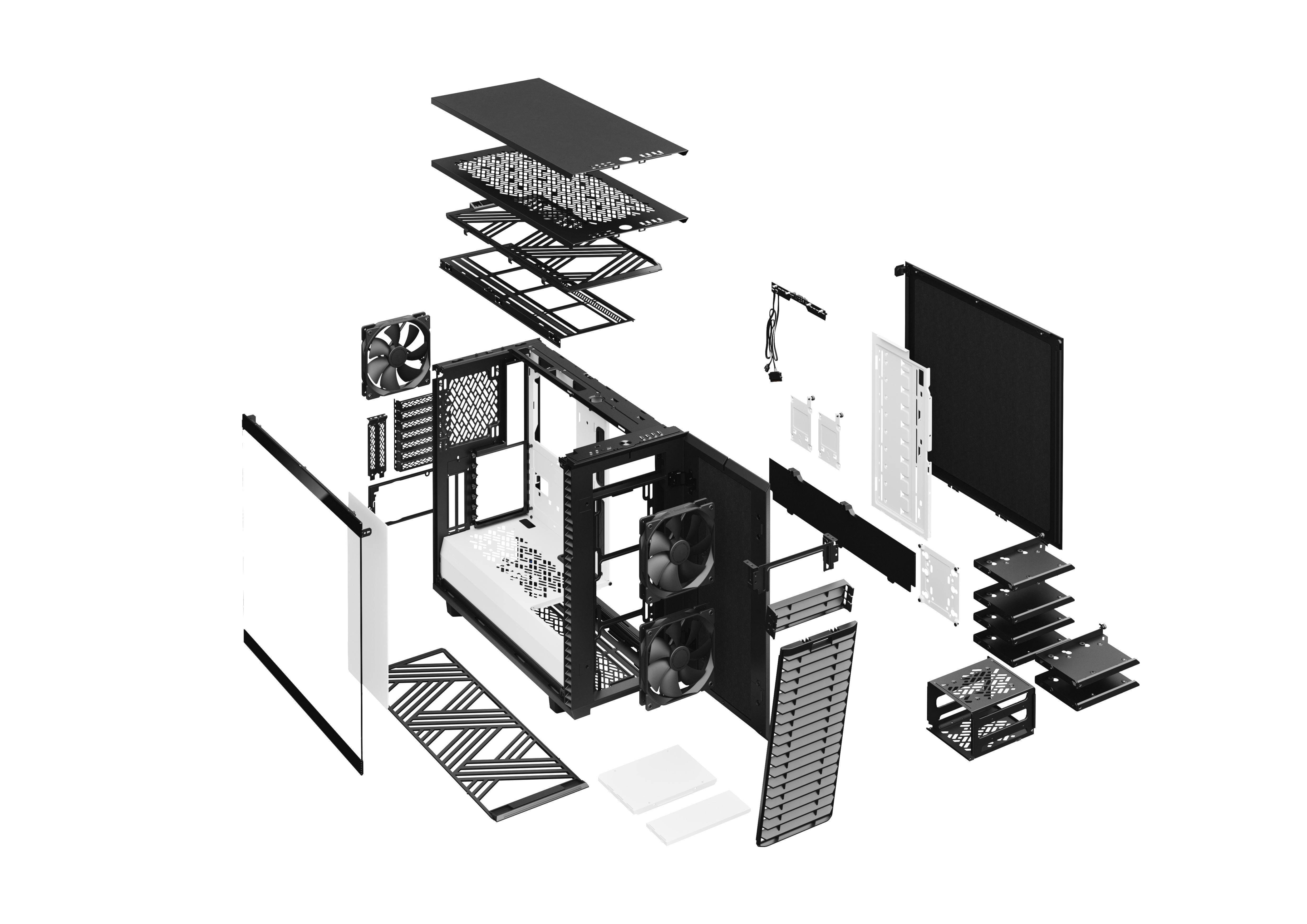 FRACTAL DESIGN Define 7 Black and White TG PC-Gehäuse, Schwarz/Weiß